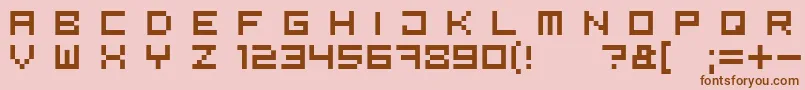 Bit5 Font – Brown Fonts on Pink Background