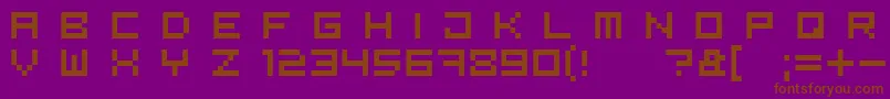 Bit5 Font – Brown Fonts on Purple Background