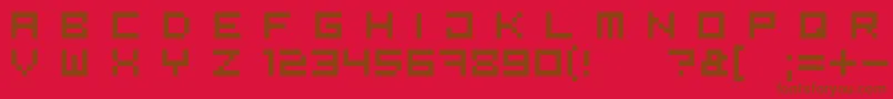 Bit5 Font – Brown Fonts on Red Background