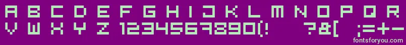 Bit5 Font – Green Fonts on Purple Background