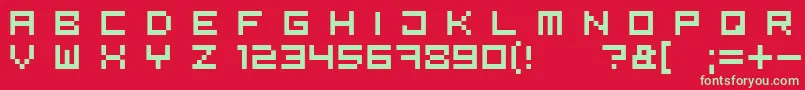 Bit5 Font – Green Fonts on Red Background