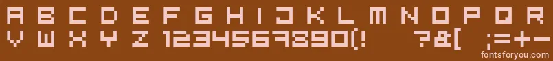 Bit5 Font – Pink Fonts on Brown Background
