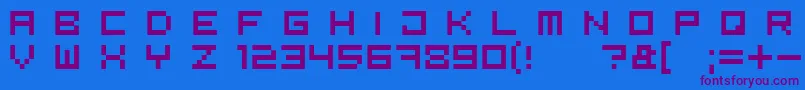 Bit5 Font – Purple Fonts on Blue Background