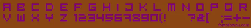 Bit5 Font – Purple Fonts on Brown Background
