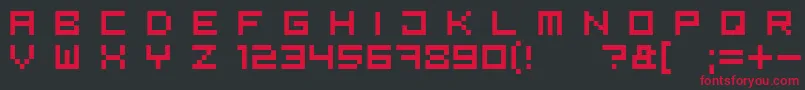 Bit5 Font – Red Fonts on Black Background