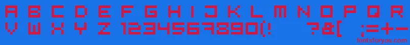 Bit5 Font – Red Fonts on Blue Background