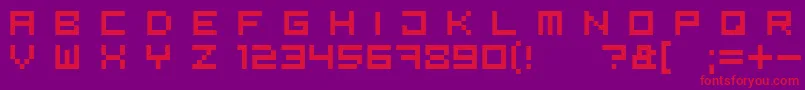 Bit5 Font – Red Fonts on Purple Background