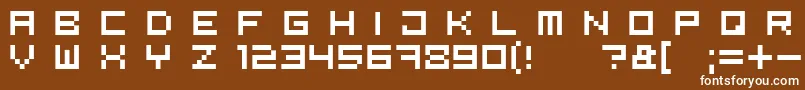 フォントBit5 – 茶色の背景に白い文字