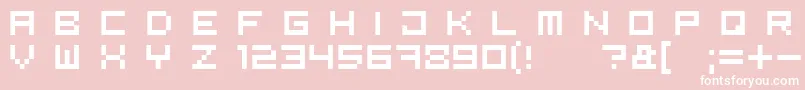 Bit5 Font – White Fonts on Pink Background