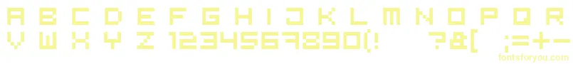 Bit5 Font – Yellow Fonts on White Background