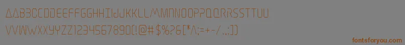 Elitedangercond Font – Brown Fonts on Gray Background