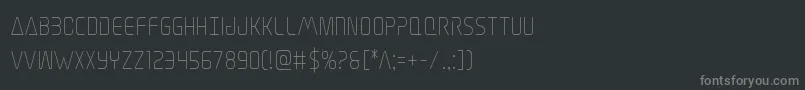 Elitedangercond Font – Gray Fonts on Black Background