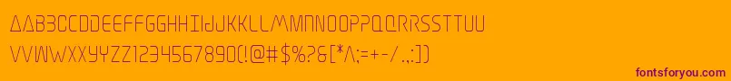 Elitedangercond Font – Purple Fonts on Orange Background