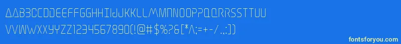 Elitedangercond Font – Yellow Fonts on Blue Background
