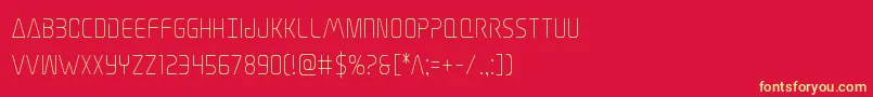 Elitedangercond Font – Yellow Fonts on Red Background