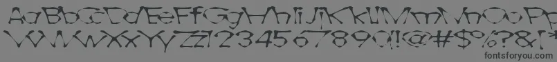 フォントAwlscrawl – 黒い文字の灰色の背景