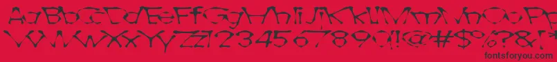 Awlscrawl Font – Black Fonts on Red Background