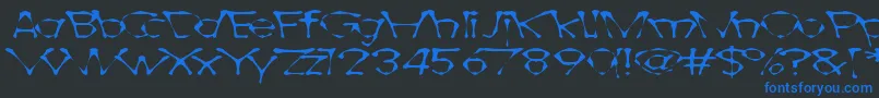 Police Awlscrawl – polices bleues sur fond noir