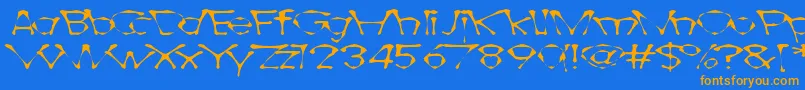 Awlscrawl-fontti – oranssit fontit sinisellä taustalla