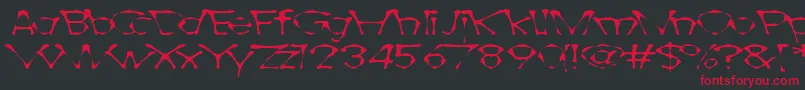 Czcionka Awlscrawl – czerwone czcionki na czarnym tle