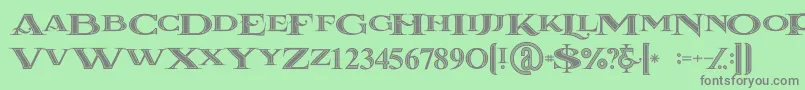 Lacosteinline Font – Gray Fonts on Green Background