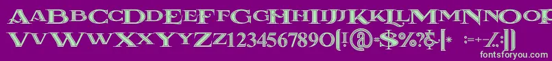 Lacosteinline Font – Green Fonts on Purple Background