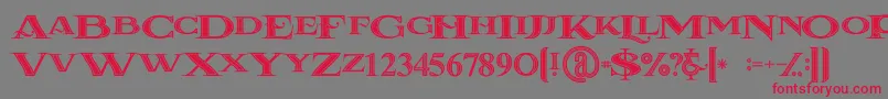 Lacosteinline Font – Red Fonts on Gray Background