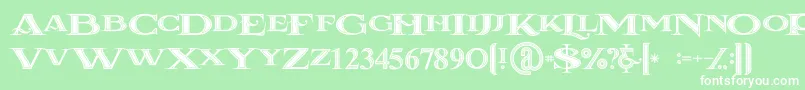 Lacosteinline Font – White Fonts on Green Background