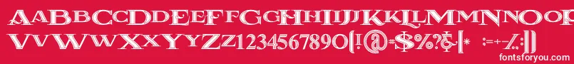 Lacosteinline Font – White Fonts on Red Background