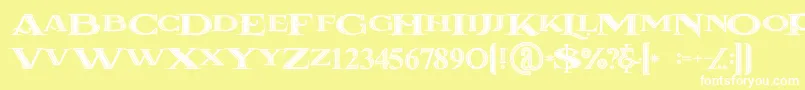 Lacosteinline Font – White Fonts on Yellow Background