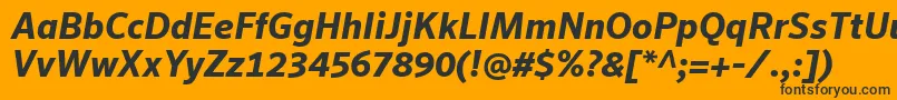 SeroWeBproBoldItalic Font – Black Fonts on Orange Background