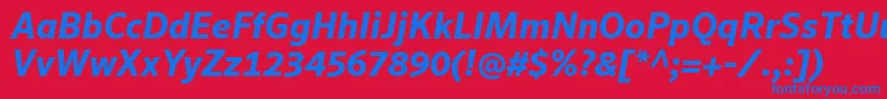 SeroWeBproBoldItalic Font – Blue Fonts on Red Background