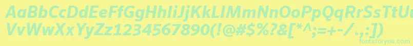 Más sobre la fuente SeroWeBproBoldItalic fuente SeroWeBproBoldItalic – Fuentes Verdes Sobre Fondo Amarillo