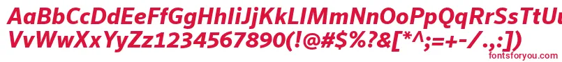 SeroWeBproBoldItalic Font – Red Fonts on White Background