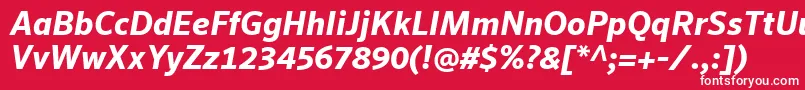 SeroWeBproBoldItalic Font – White Fonts on Red Background