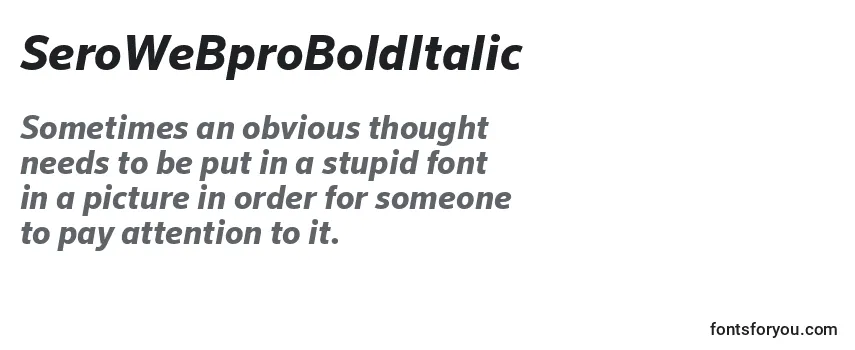 SeroWeBproBoldItalic Font