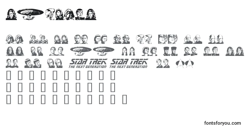 A fonte Tngcast – alfabeto, números, caracteres especiais