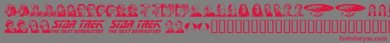 Tngcast Font – Red Fonts on Gray Background