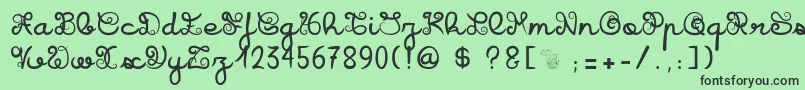 IcarusKharma Font – Black Fonts on Green Background