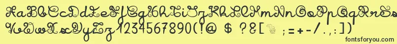 IcarusKharma Font – Black Fonts on Yellow Background