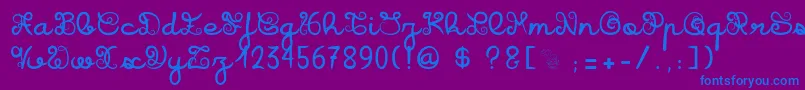 IcarusKharma Font – Blue Fonts on Purple Background