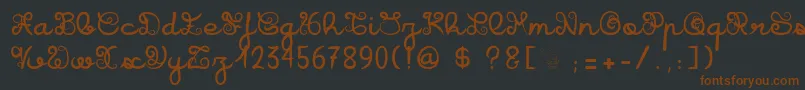 IcarusKharma-fontti – ruskeat fontit mustalla taustalla