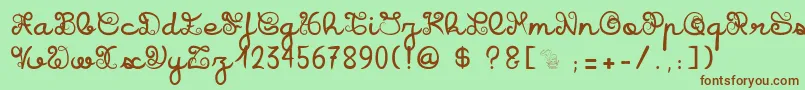 IcarusKharma Font – Brown Fonts on Green Background