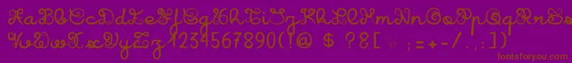 IcarusKharma Font – Brown Fonts on Purple Background
