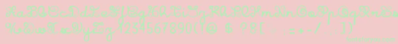 IcarusKharma Font – Green Fonts on Pink Background