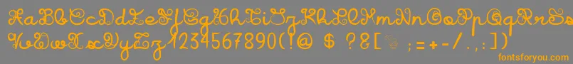Weitere Informationen zur IcarusKharma-Schriftart IcarusKharma-Schriftart – Orangefarbene Schriften auf grauem Hintergrund
