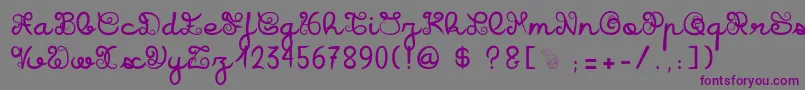 IcarusKharma Font – Purple Fonts on Gray Background