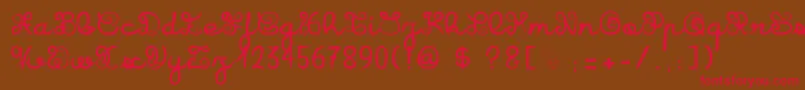IcarusKharma Font – Red Fonts on Brown Background