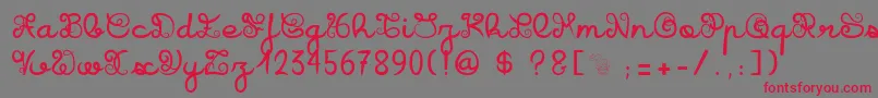 IcarusKharma Font – Red Fonts on Gray Background