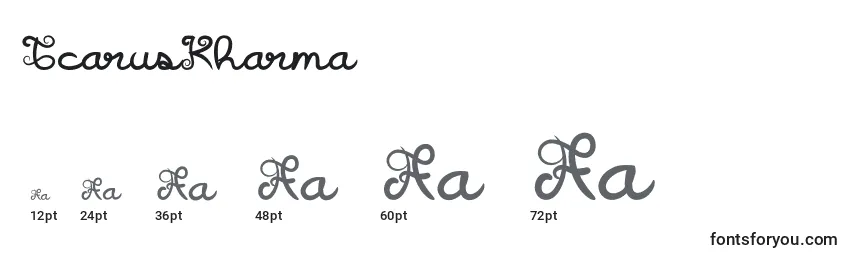 IcarusKharma Font Sizes